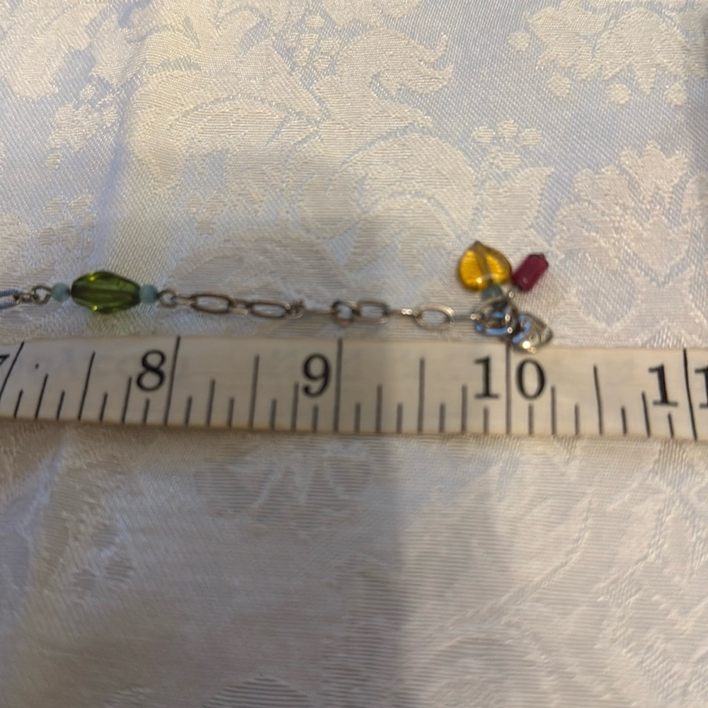Brighton Beaded Silver Charm Ankle Bracelet - Picture 4 of 7